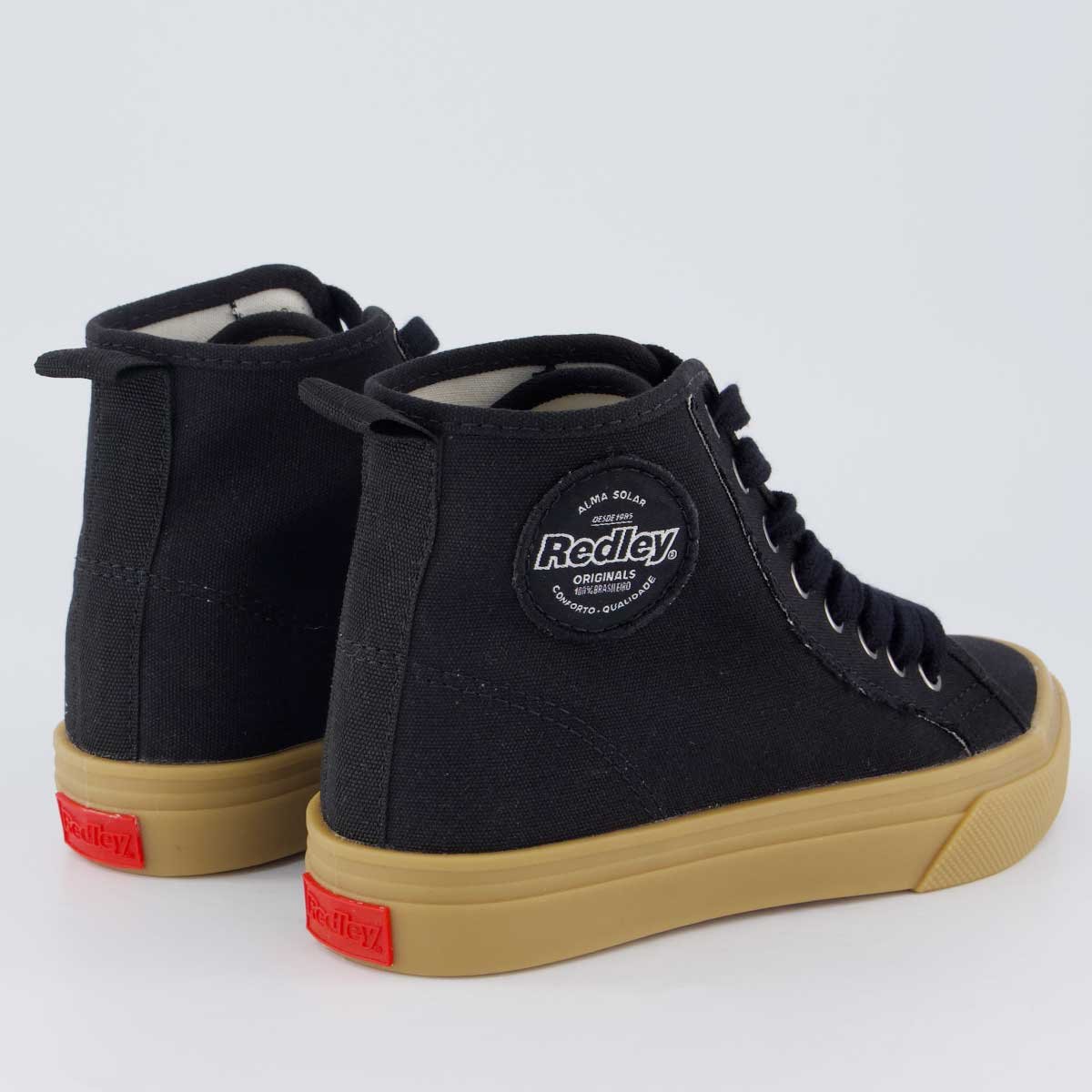 Tênis Redley High Látex Feminino Preto Preto 3