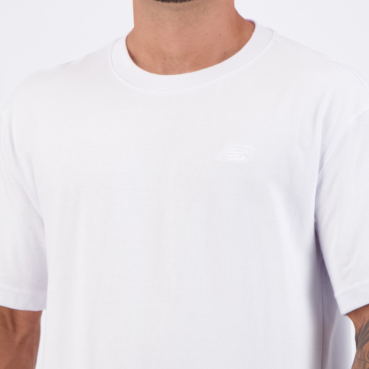 Camisa New Balance Small Logo Branca Branco 5