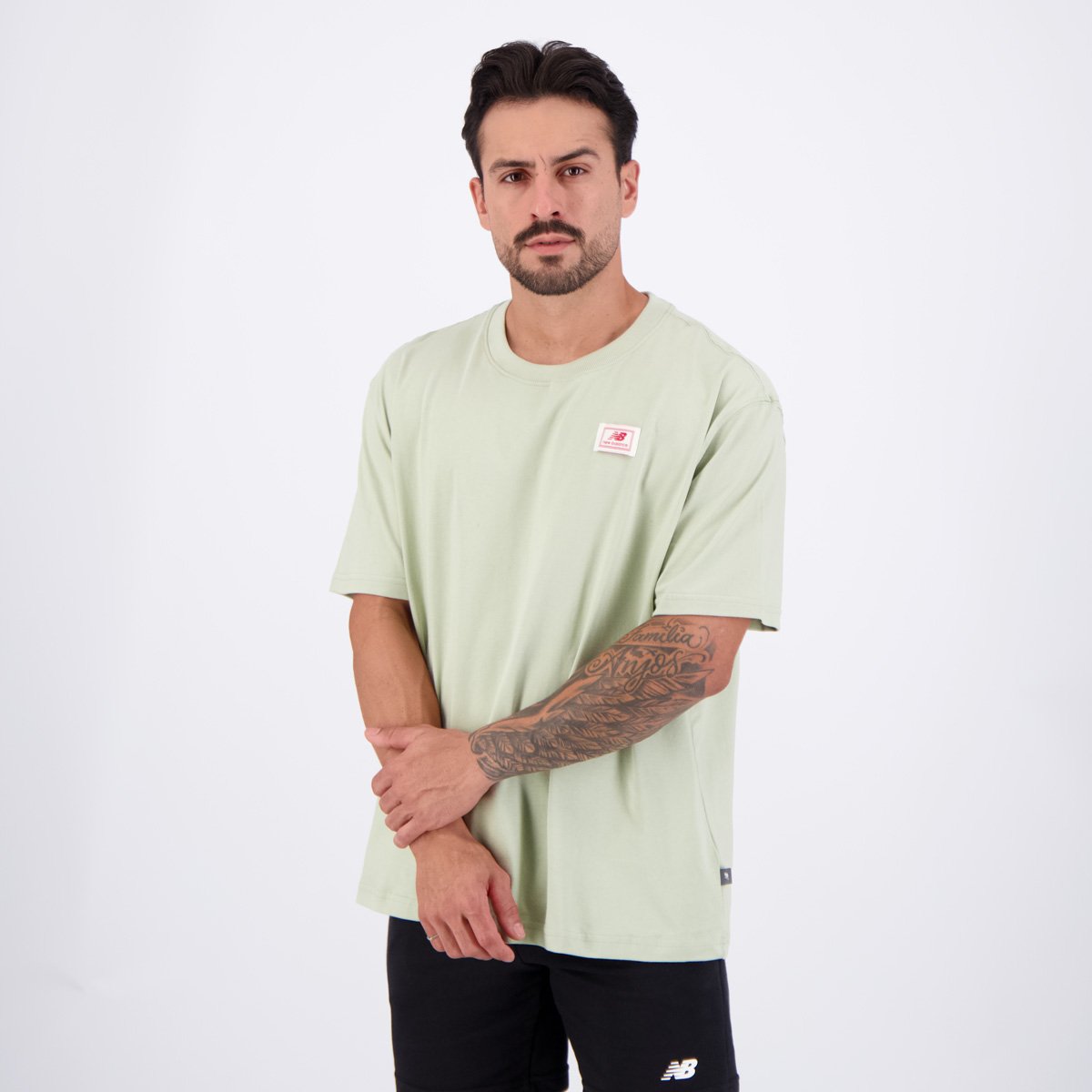 Camisa New Balance Woven Label Verde Verde 3