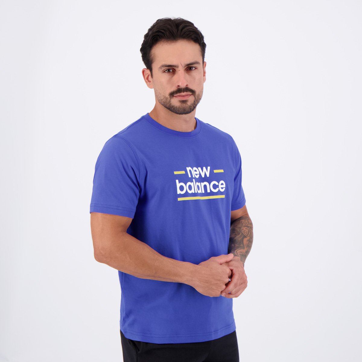 Camisa New Balance Linear Lines Azul Azul 2