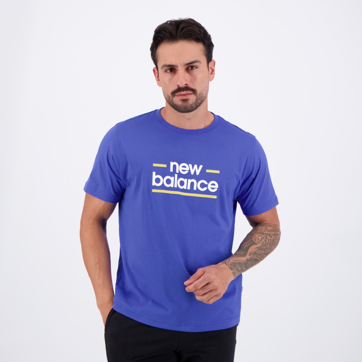 Camisa New Balance Linear Lines Azul