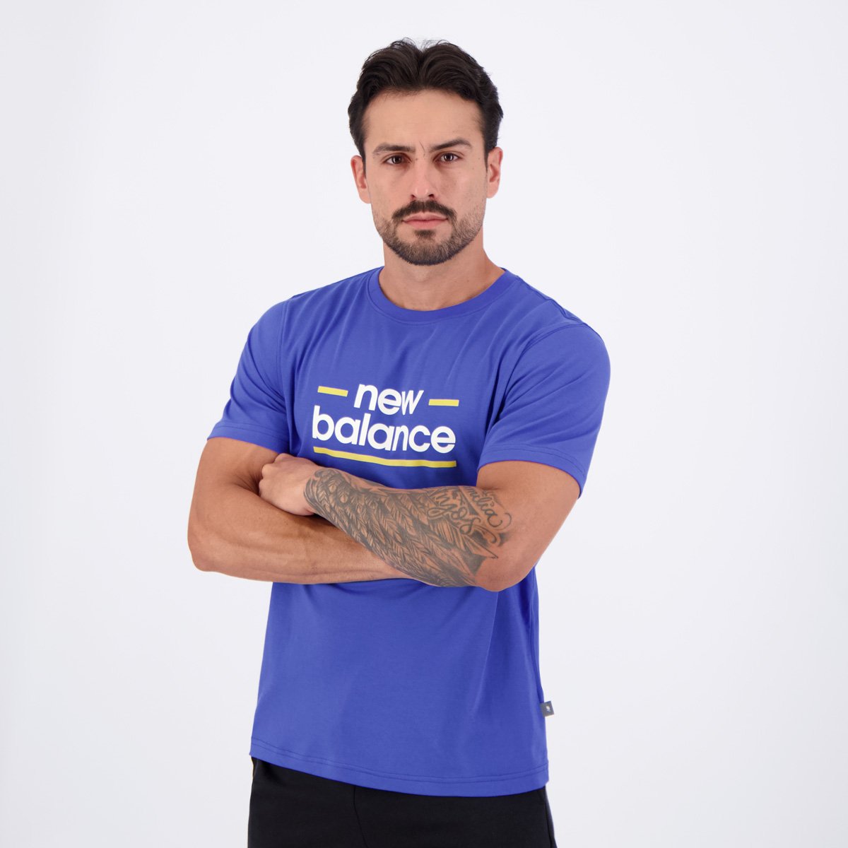 Camisa New Balance Linear Lines Azul Azul 3