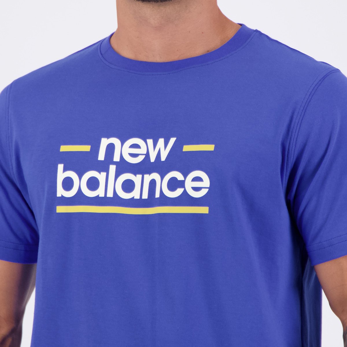 Camisa New Balance Linear Lines Azul Azul 5