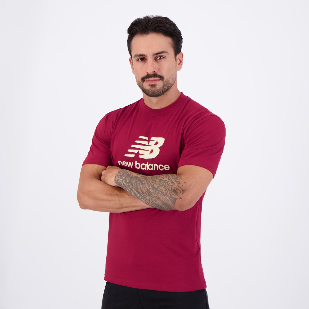 Camisa New Balance Essentials Vinho Vinho 3