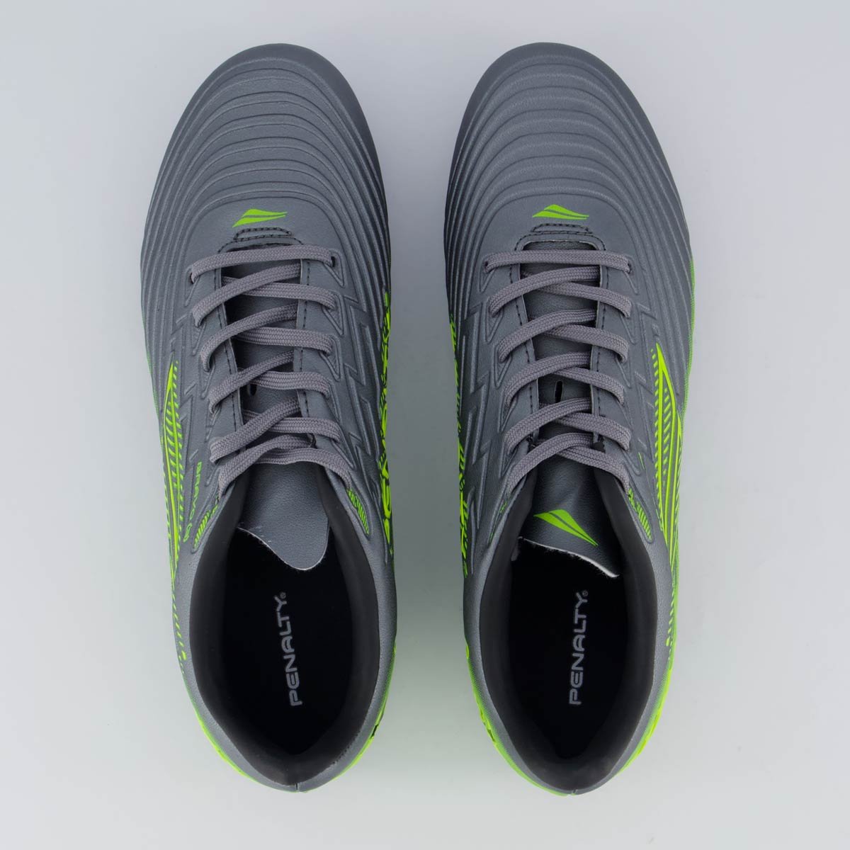 Chuteira Penalty Bravo Campo Cinza e Verde Cinza 4