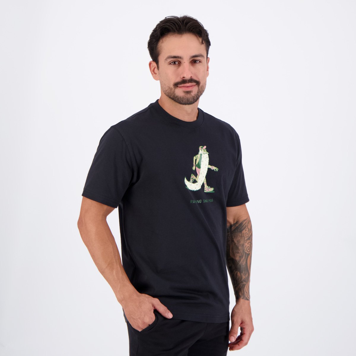 Camisa New Balance Bearded Runner Preto Preto 2