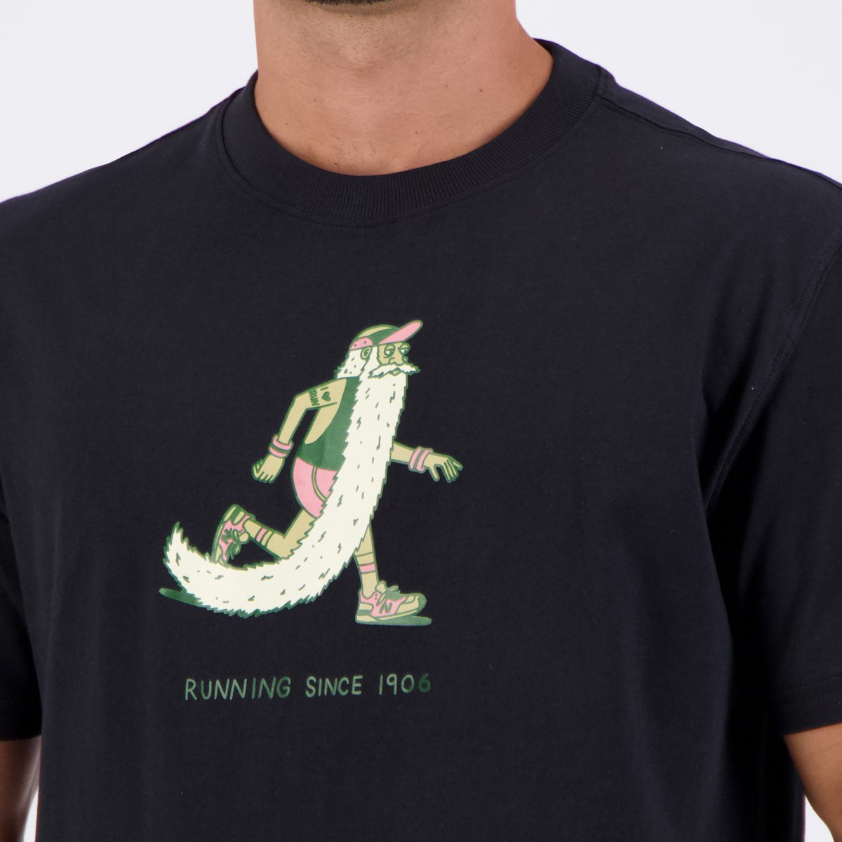 Camisa New Balance Bearded Runner Preto Preto 5