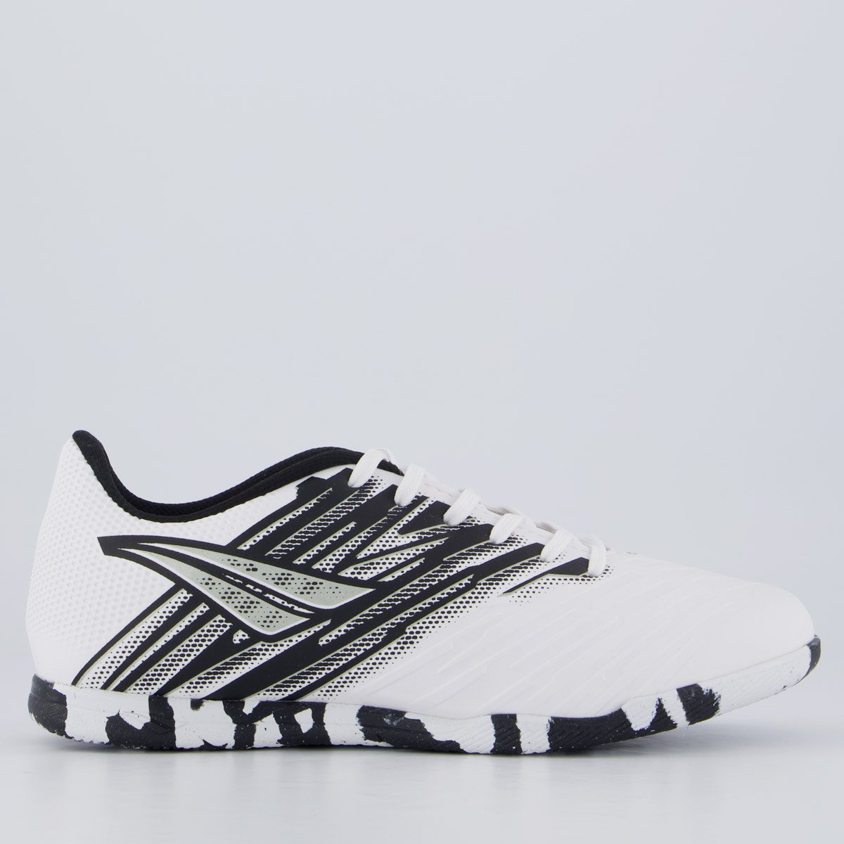 Chuteira Penalty Furia Futsal Branca e Preta