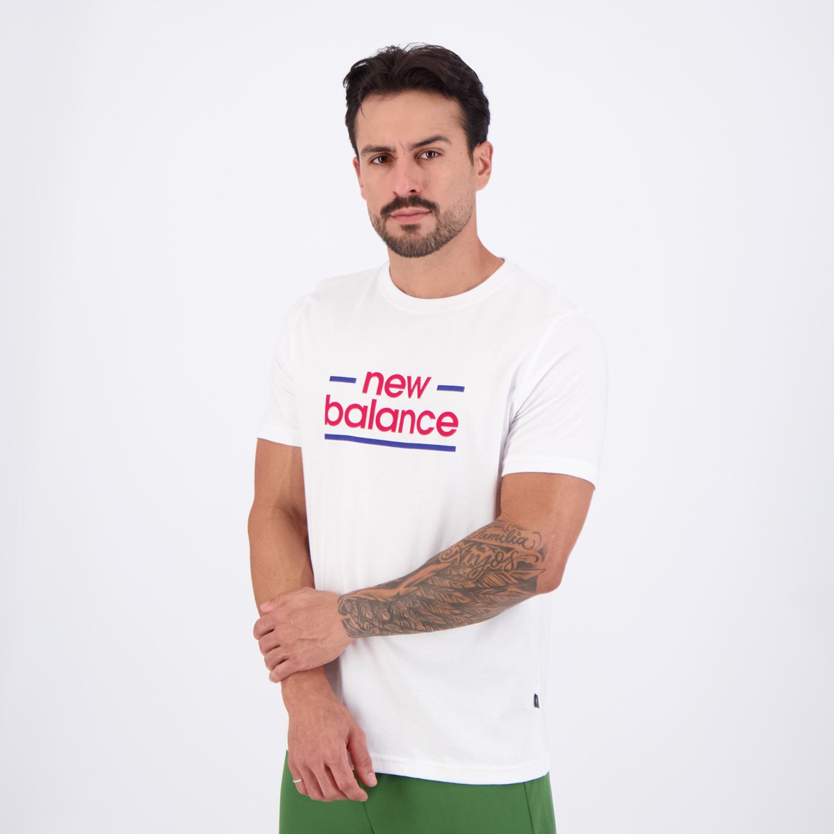 Camisa New Balance Linear Lines Branca Branco 3