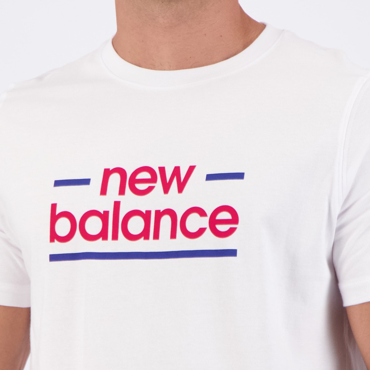 Camisa New Balance Linear Lines Branca Branco 5
