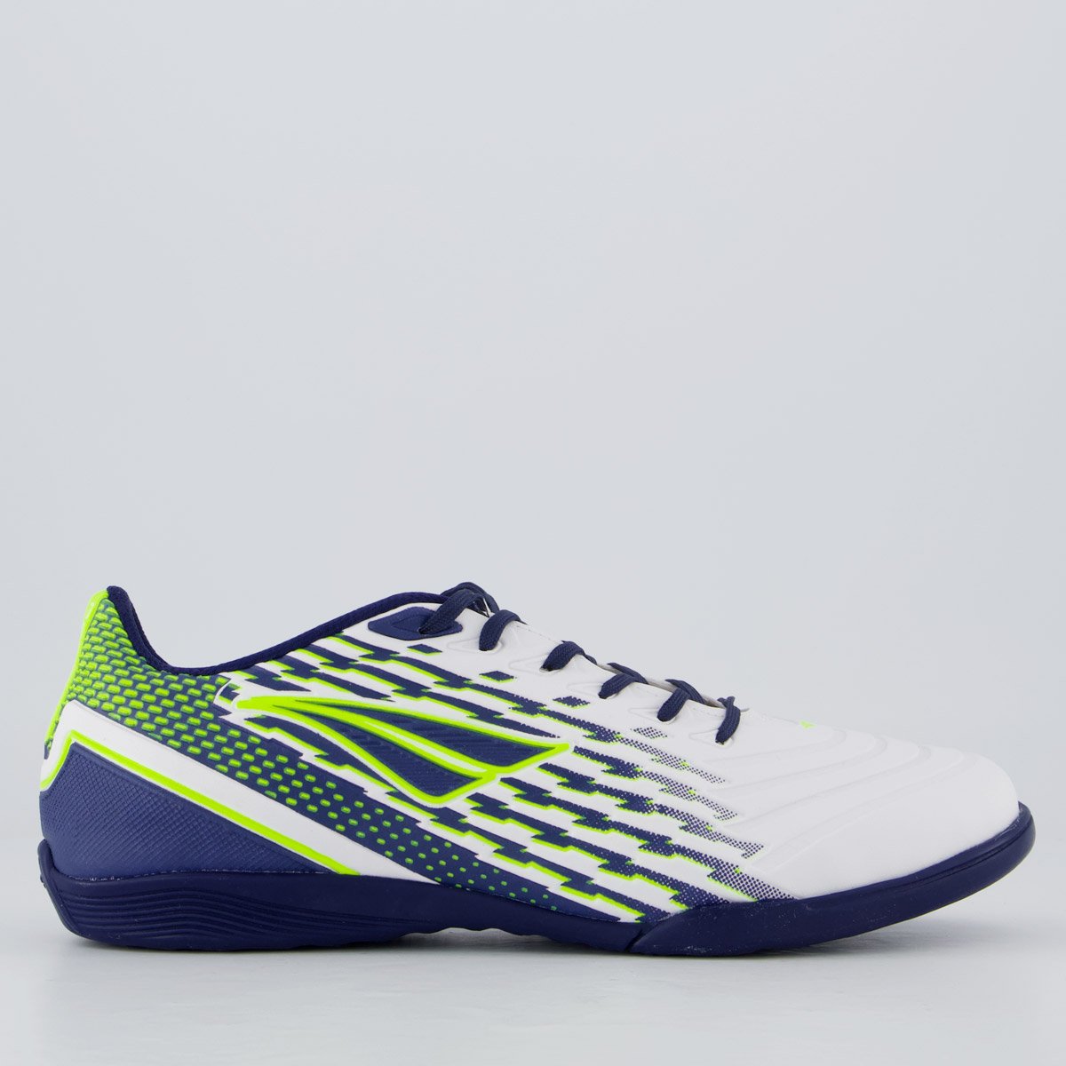 Chuteira Penalty Garra Futsal Branca e Marinho