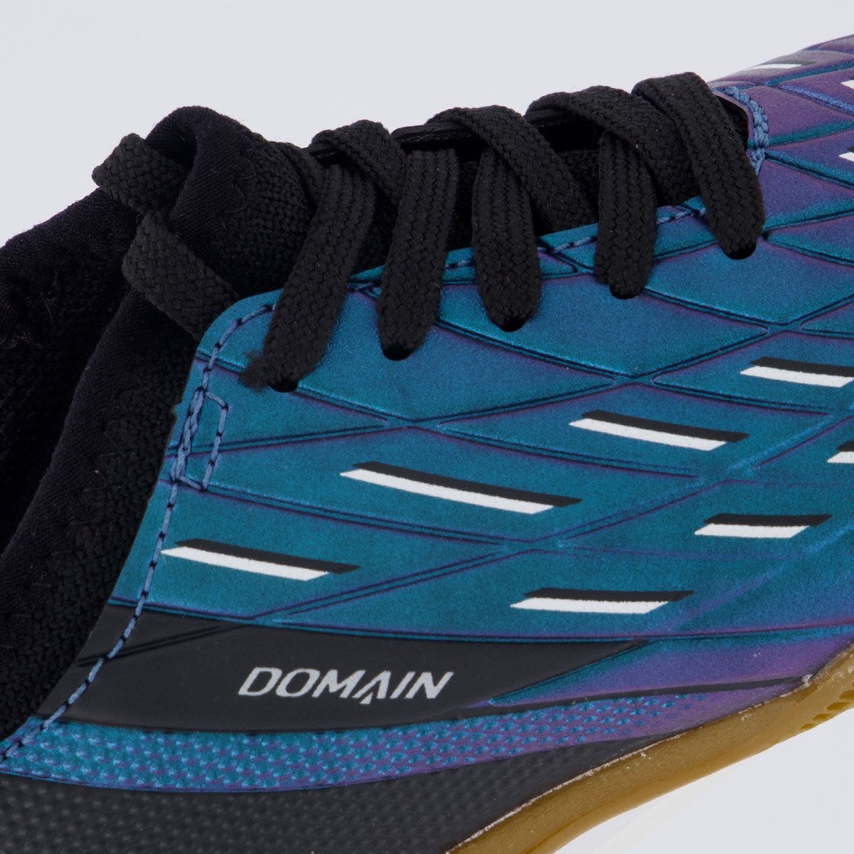 Chuteira Umbro Domain Futsal Juvenil Preta e Azul Preto 7