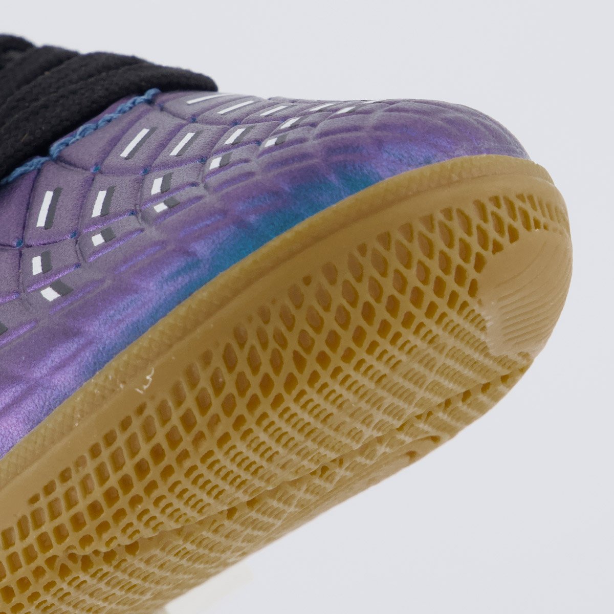 Chuteira Umbro Domain Futsal Juvenil Preta e Azul Preto 8