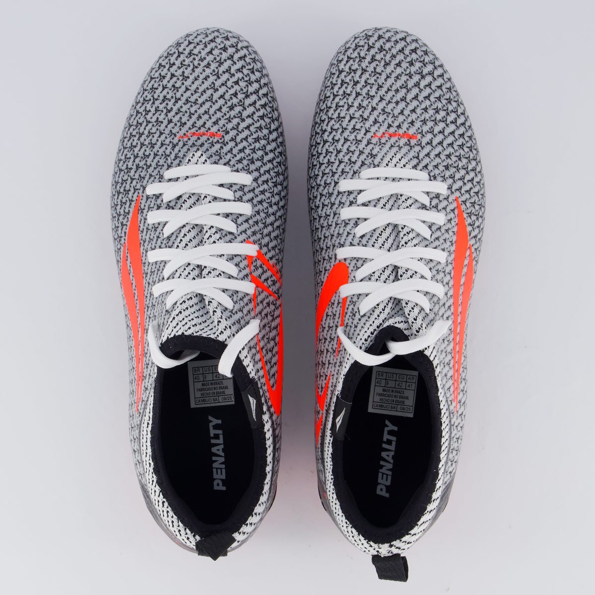 Chuteira Penalty S11 Locker Ecoknit XXI Campo Preta e Branca Branco/Preto 4