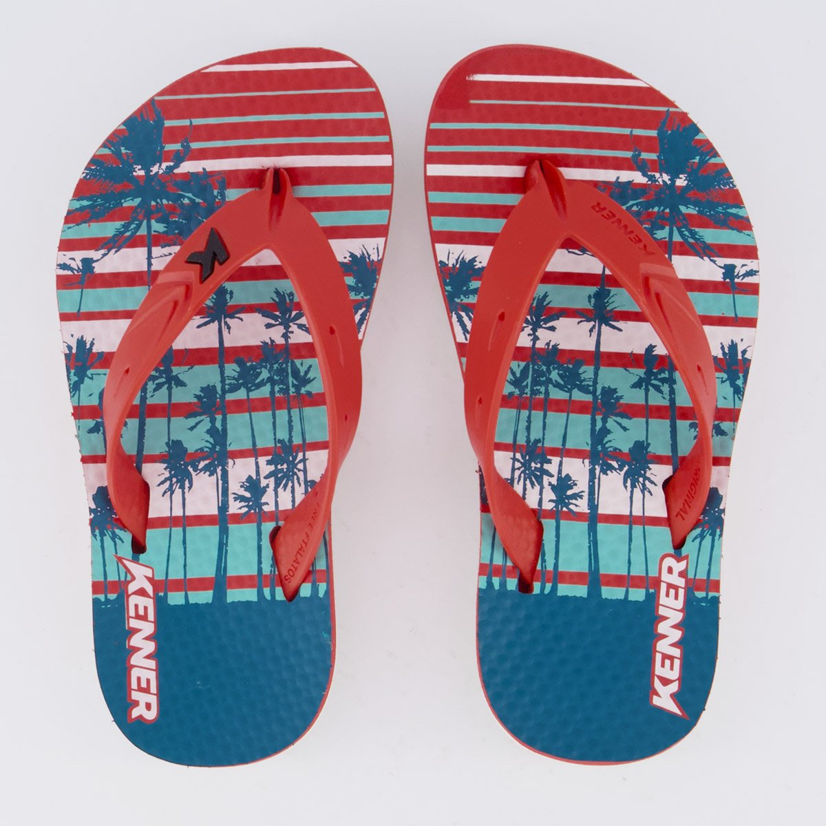 Chinelo Kenner Summer Aloha Juvenil Vermelho