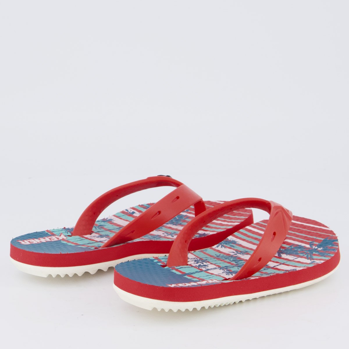 Chinelo Kenner Summer Aloha Juvenil Vermelho Vermelho 4
