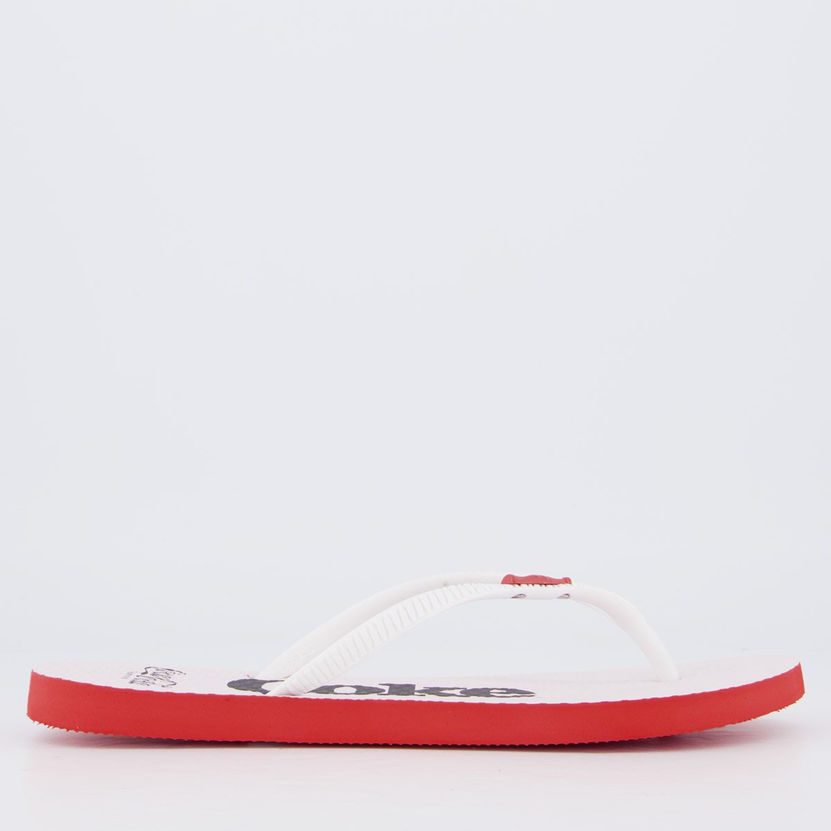 Chinelo Coca Cola Ice Coke Feminino Vermelho e Branco Branco 2
