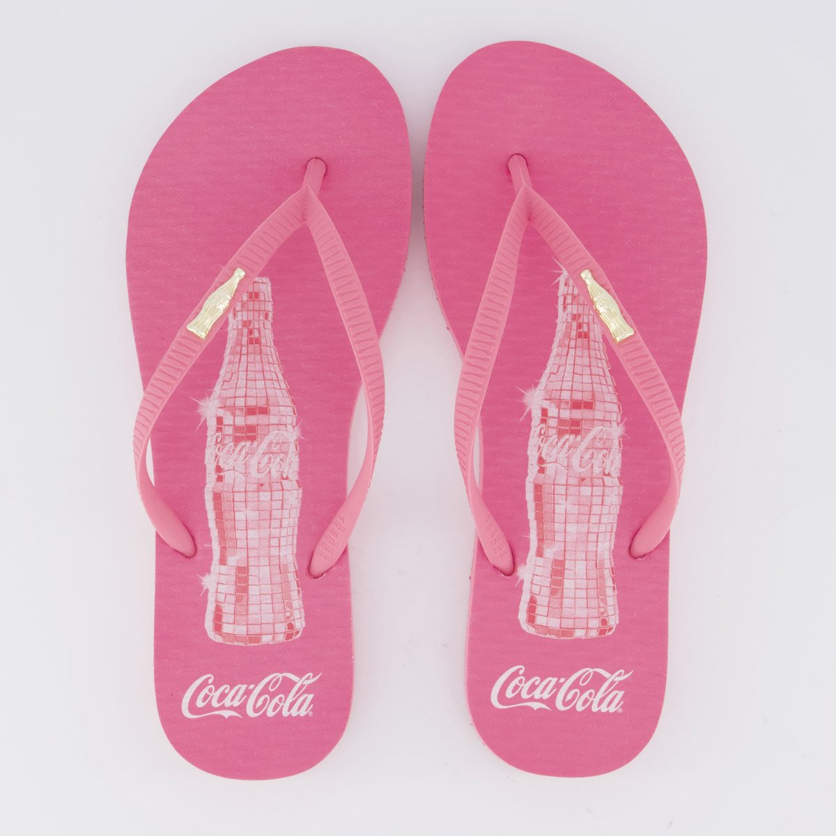 Chinelo Coca Cola Glow Party Feminino Pink