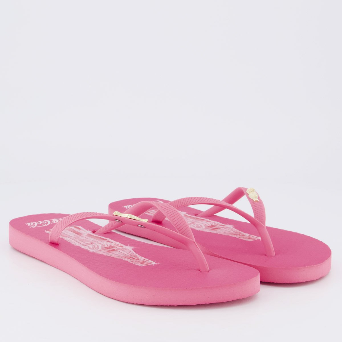 Chinelo Coca Cola Glow Party Feminino Pink Rosa 3