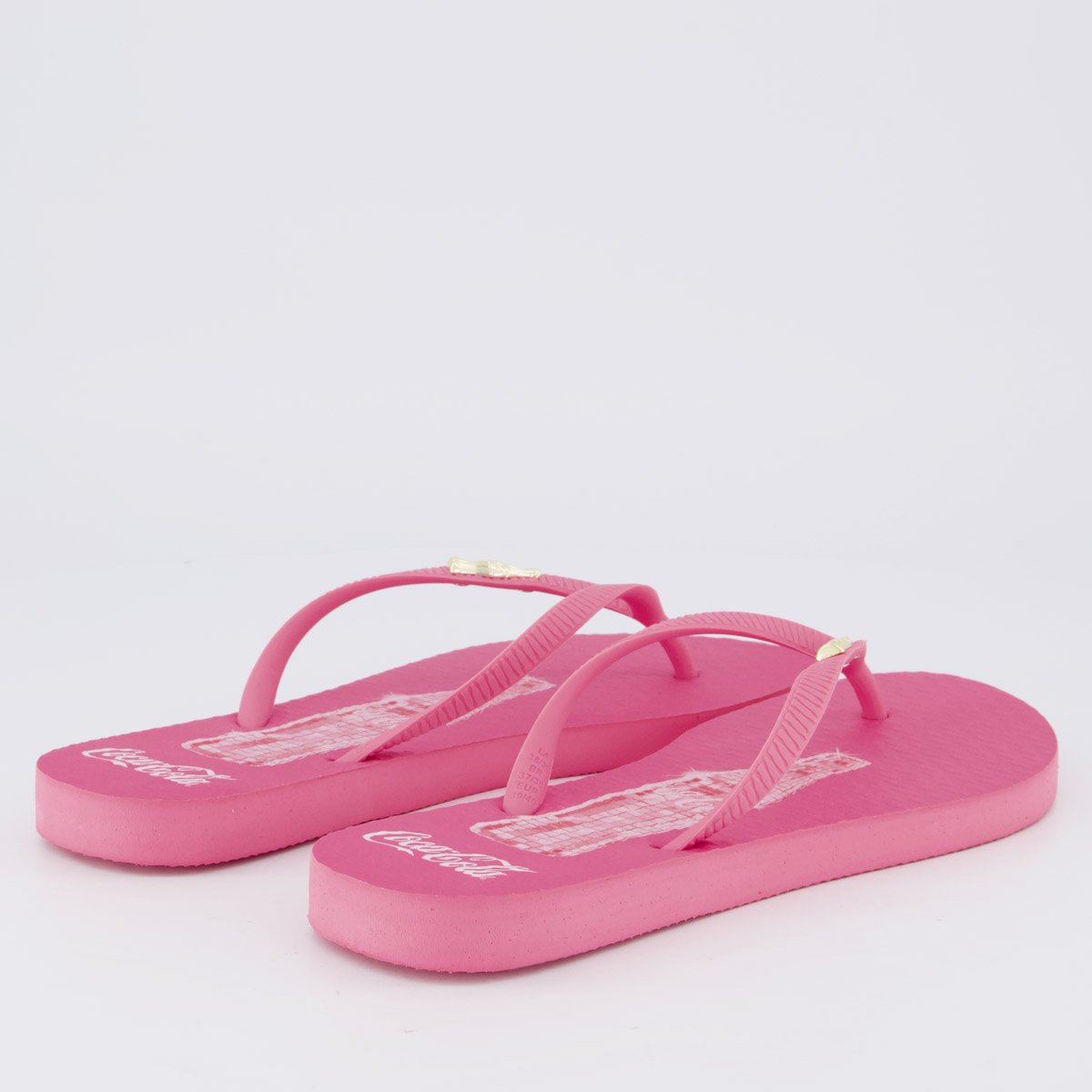 Chinelo Coca Cola Glow Party Feminino Pink Rosa 4