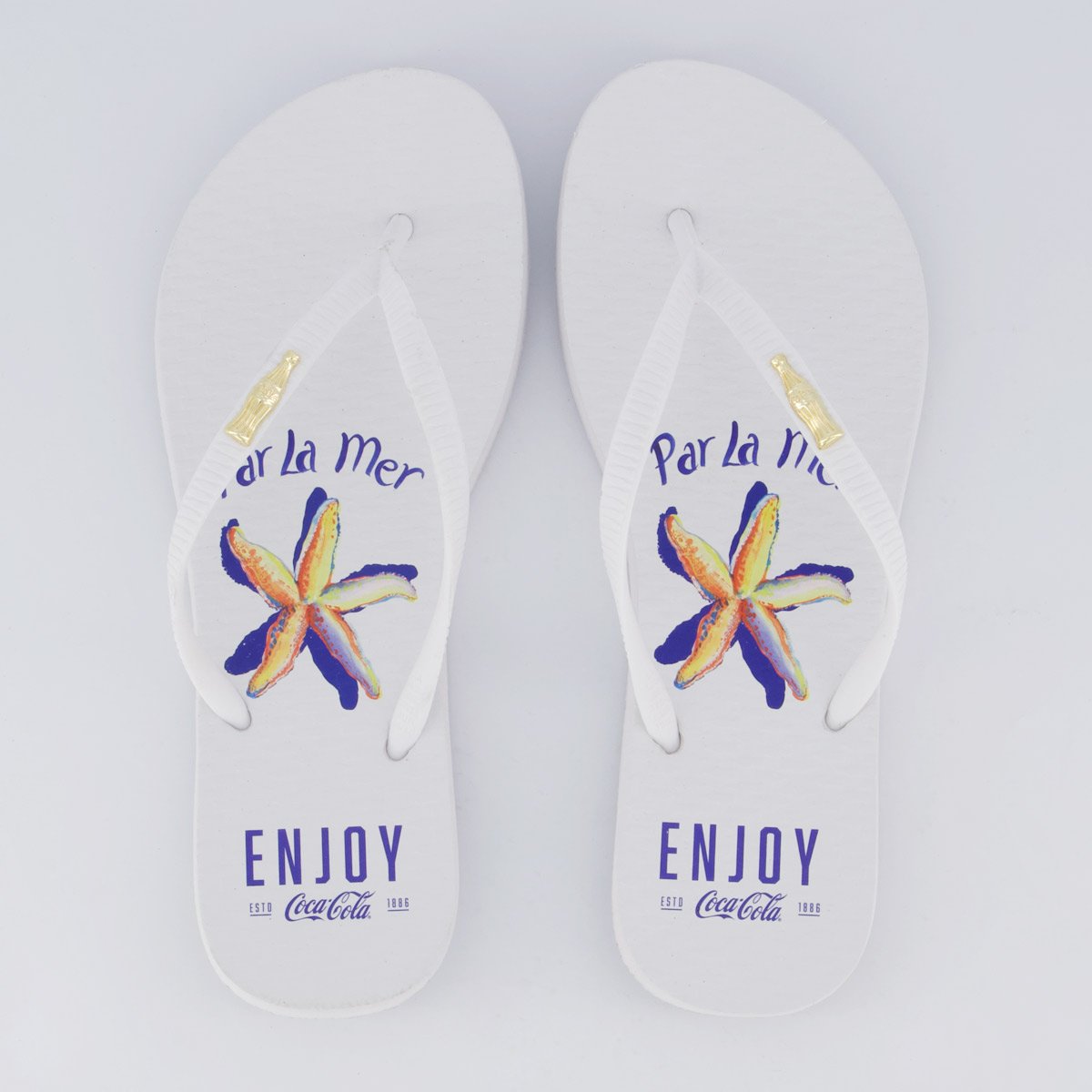 Chinelo Coca Cola La Mer Feminino Branco
