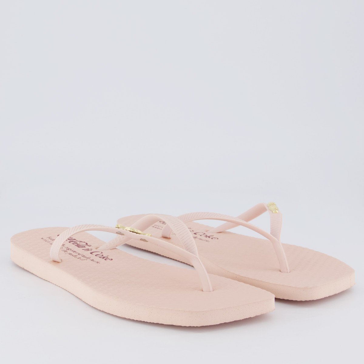 Chinelo Coca Cola Square Identify Feminino Rosé Rosa 3