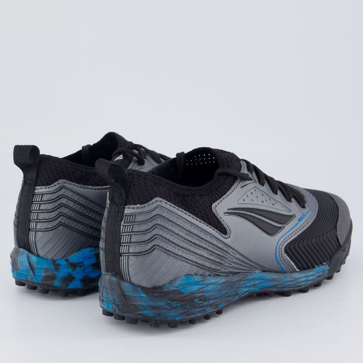 Chuteira Penalty Se7e Pro Molix Locker Society Cinza e Preta Cinza 3