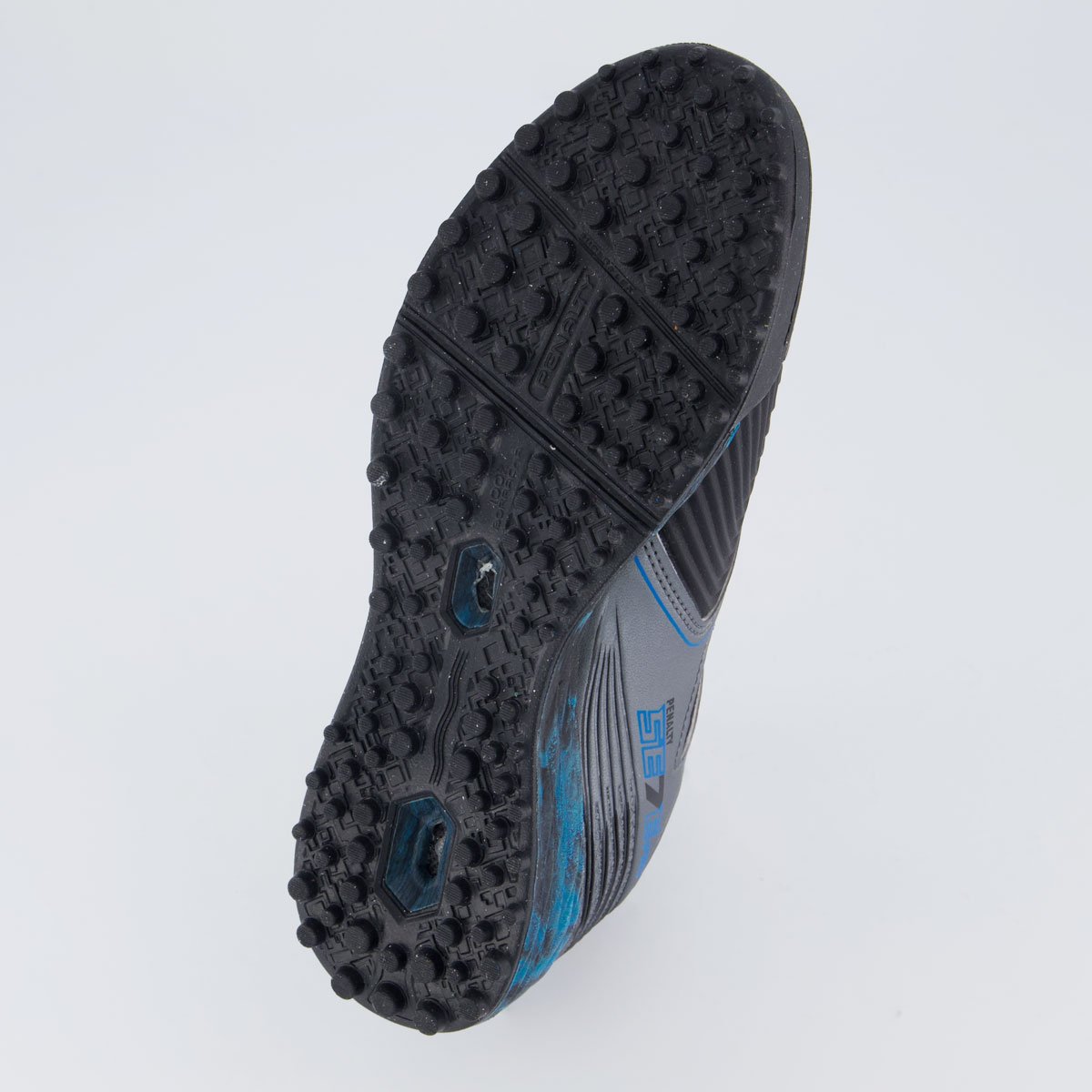 Chuteira Penalty Se7e Pro Molix Locker Society Cinza e Preta Cinza 5