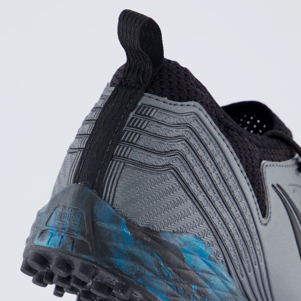 Chuteira Penalty Se7e Pro Molix Locker Society Cinza e Preta Cinza 6