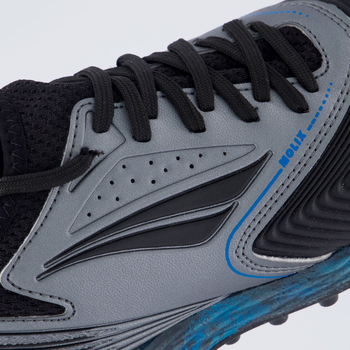 Chuteira Penalty Se7e Pro Molix Locker Society Cinza e Preta Cinza 7