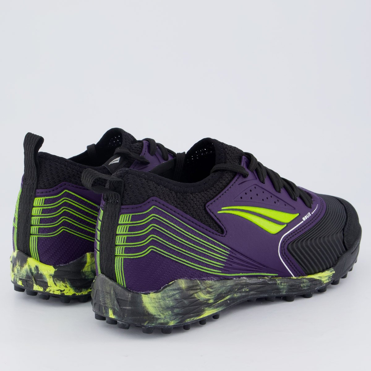 Chuteira Penalty Se7e Pro Molix Locker Society Preta e Roxa Roxo 3