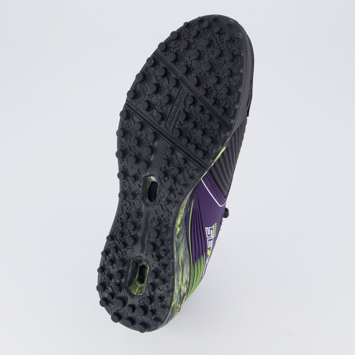 Chuteira Penalty Se7e Pro Molix Locker Society Preta e Roxa Roxo 5