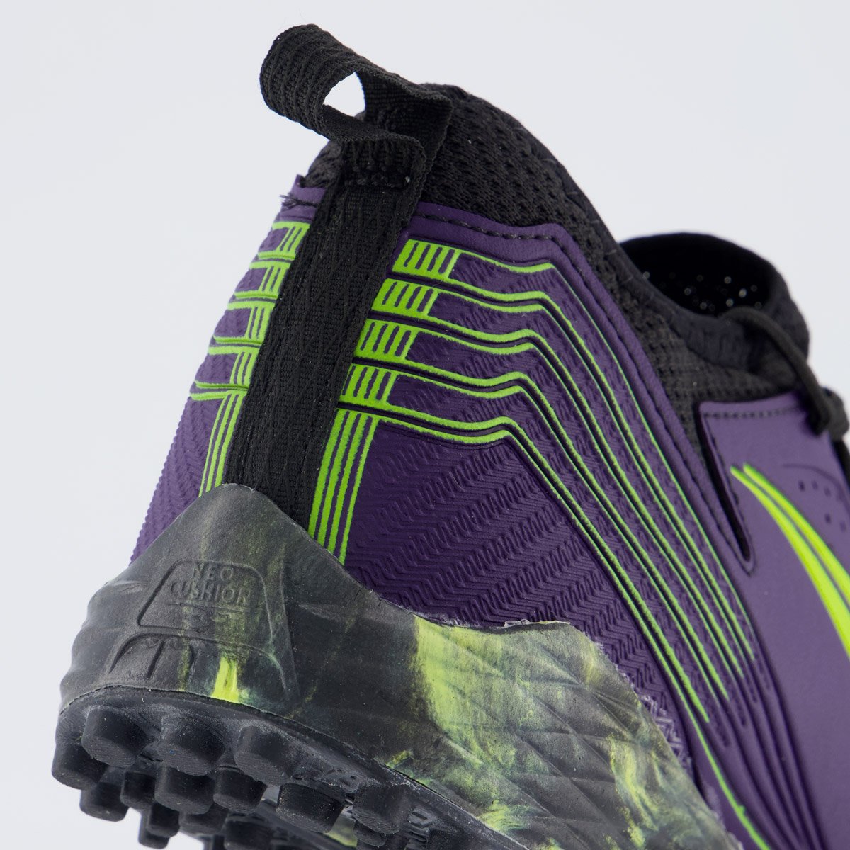 Chuteira Penalty Se7e Pro Molix Locker Society Preta e Roxa Roxo 6