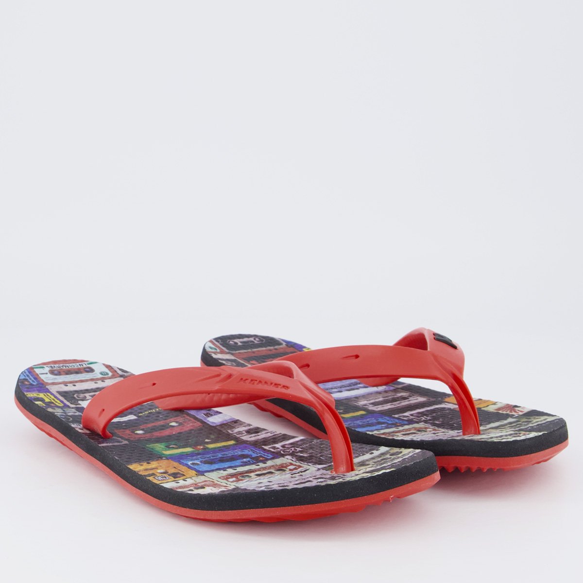 Chinelo Kenner Summer Mix Tape Feminino Vermelho Vermelho 3