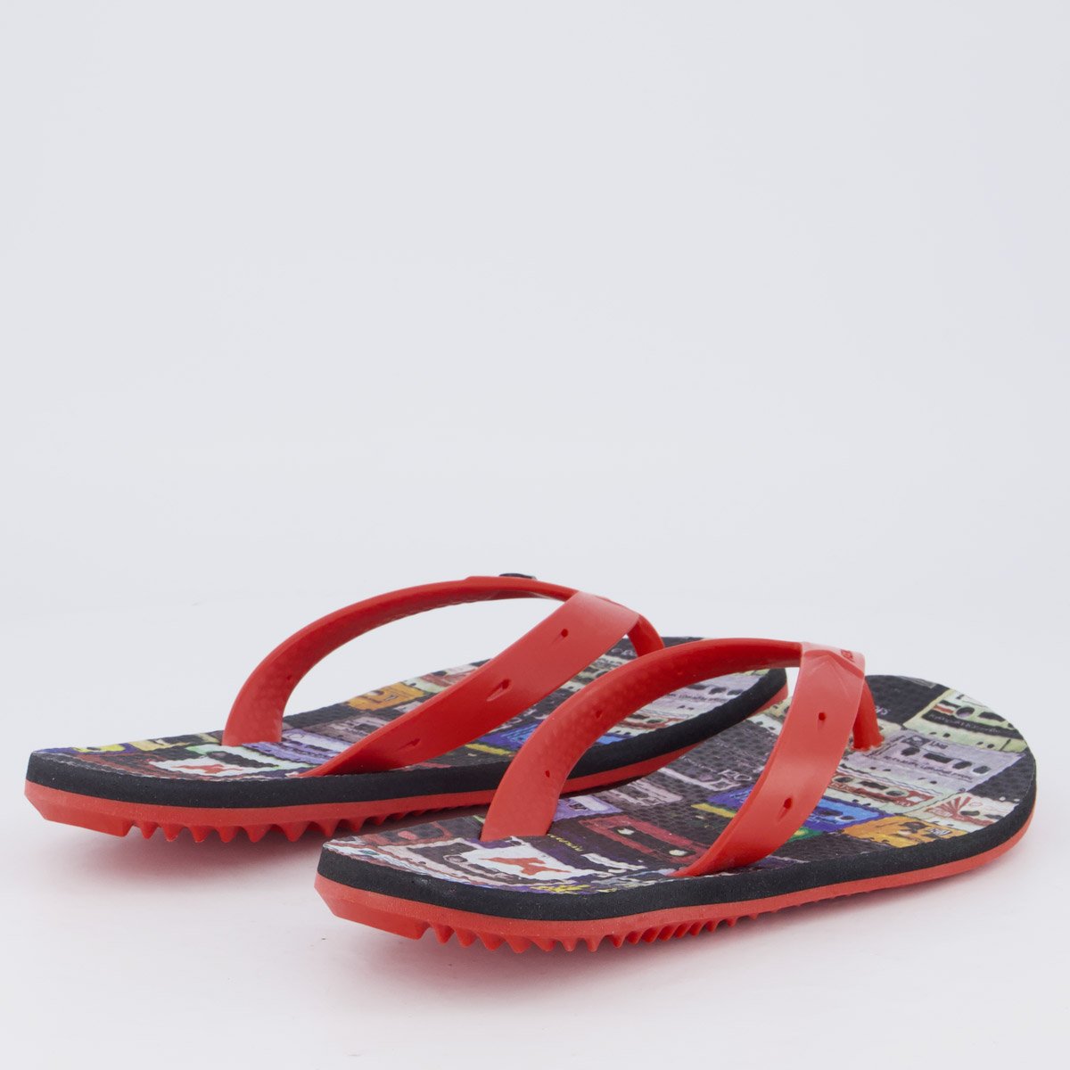 Chinelo Kenner Summer Mix Tape Feminino Vermelho Vermelho 4