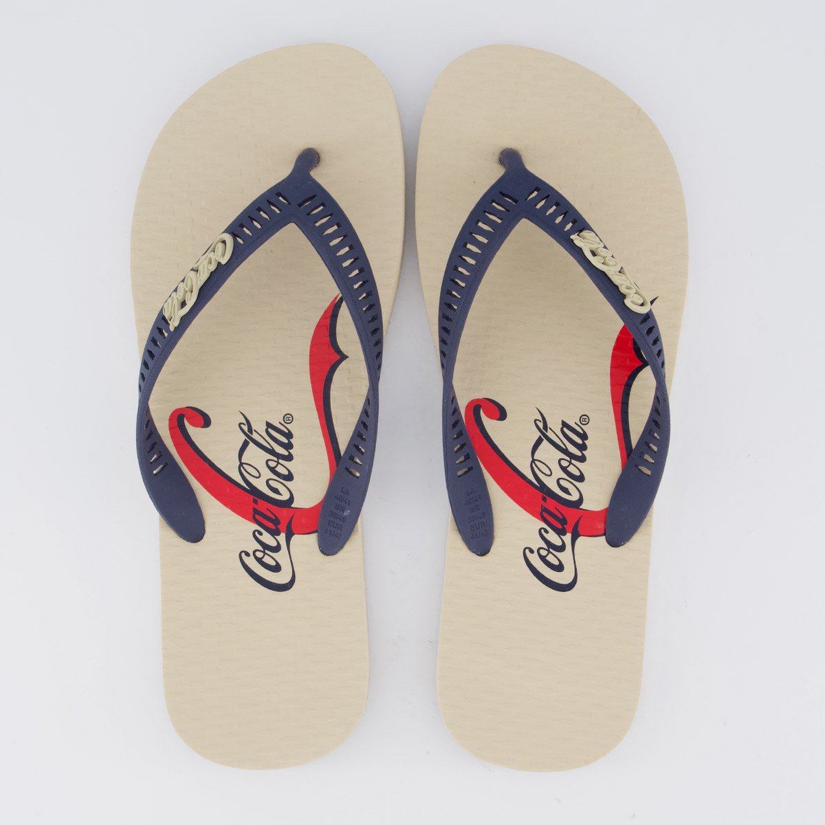 Chinelo Coca Cola Energy Bege e Marinho