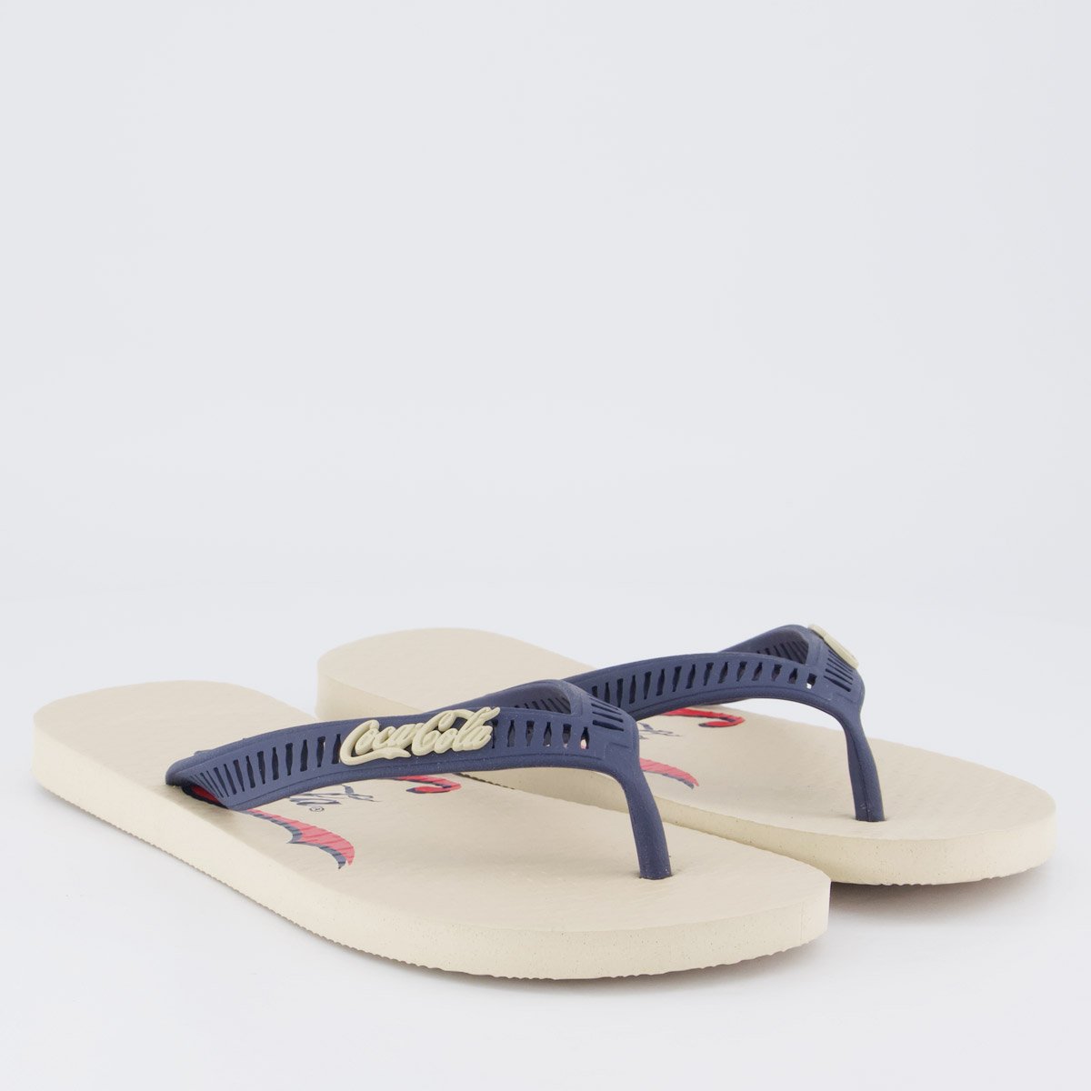 Chinelo Coca Cola Energy Bege e Marinho Bege 3