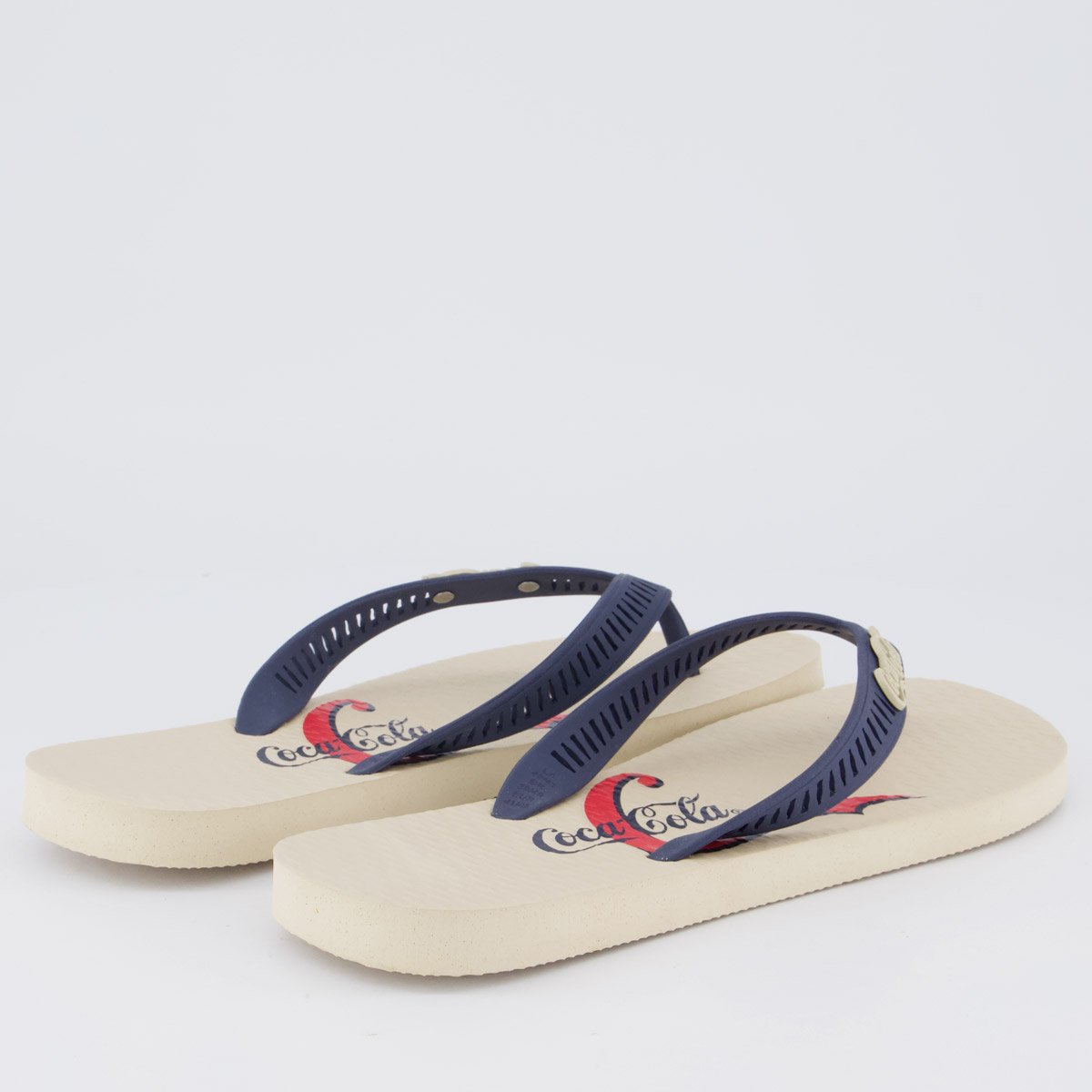 Chinelo Coca Cola Energy Bege e Marinho Bege 4