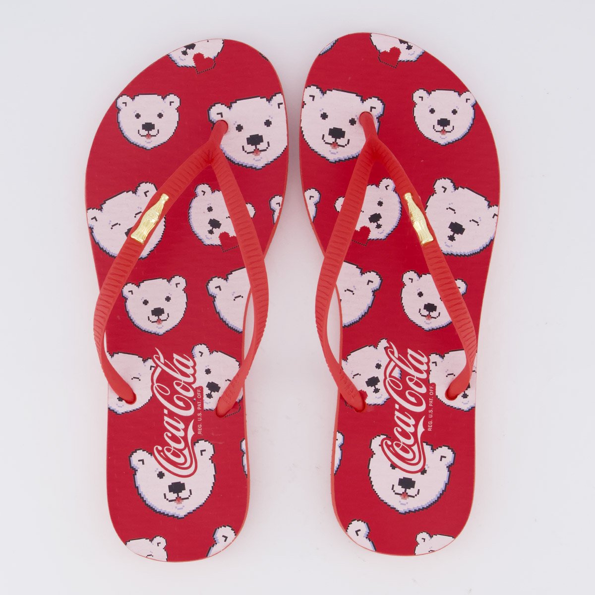 Chinelo Coca Cola Cool Bear Feminino Vermelho