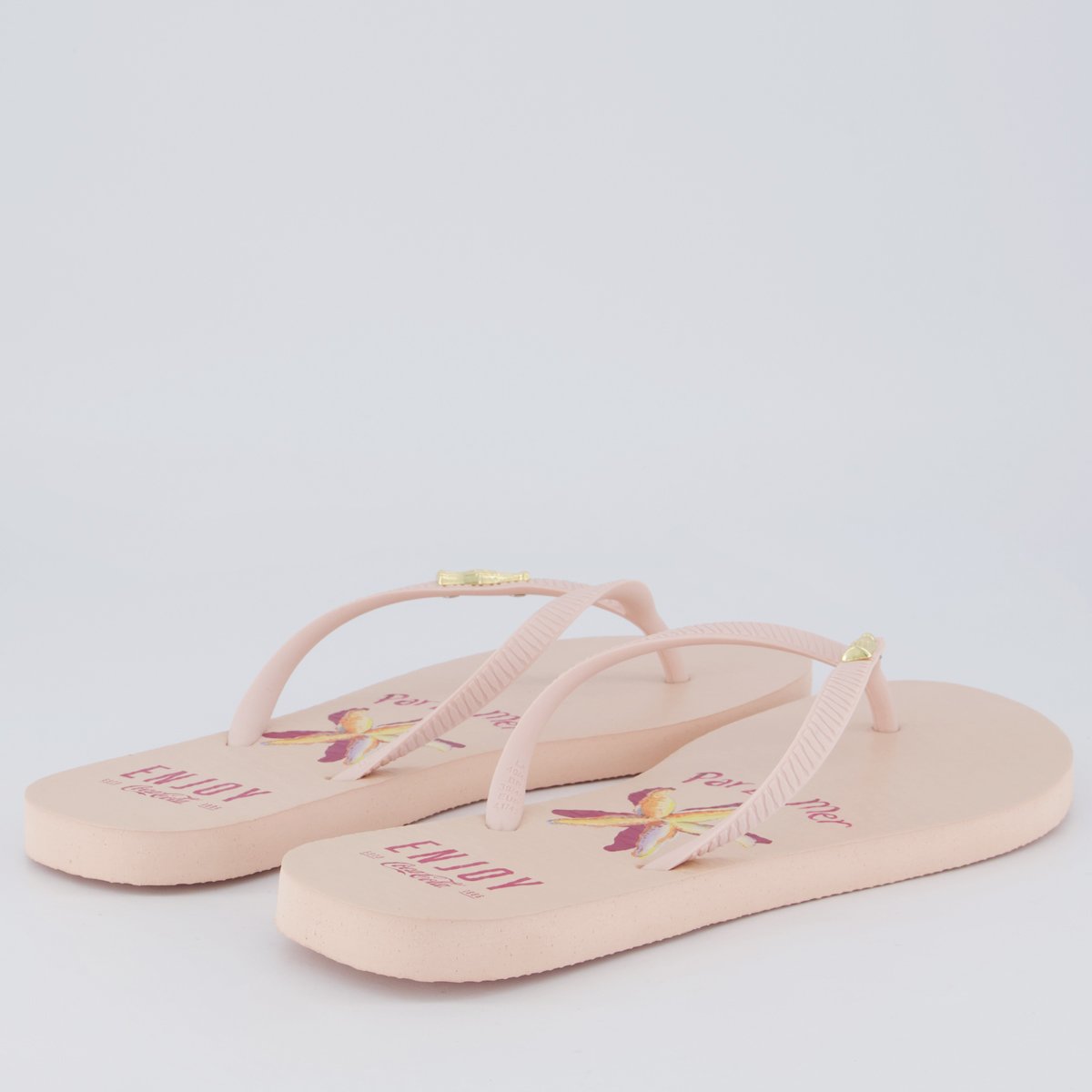 Chinelo Coca Cola La Mer Feminino Rosa Rosa 4
