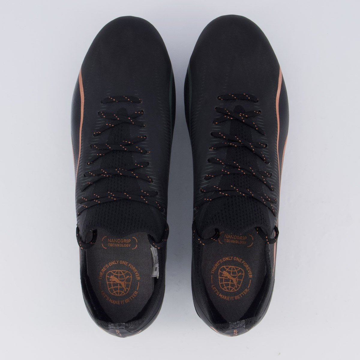 Chuteira Puma Ultra Ultimate Campo Preta e Rosê Preto 4