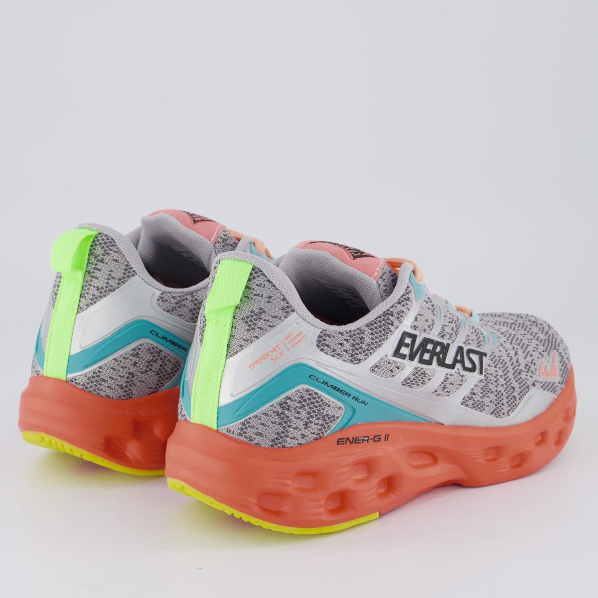 Tênis Everlast Climber Run Feminino Cinza e Laranja Cinza 3