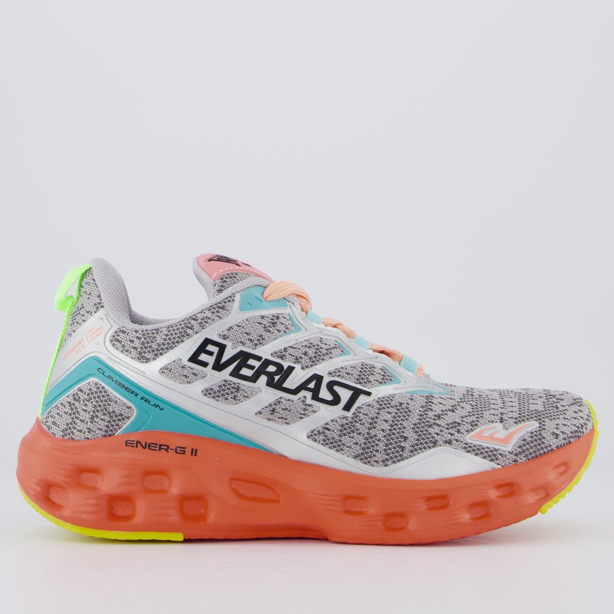 Tênis Everlast Climber Run Feminino Cinza e Laranja