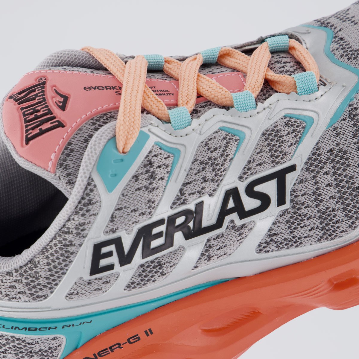 Tênis Everlast Climber Run Feminino Cinza e Laranja Cinza 7