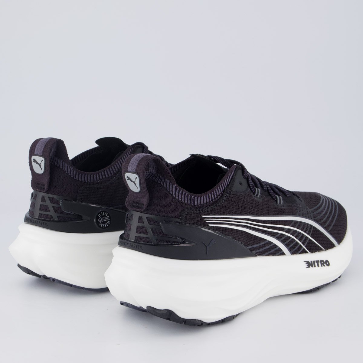 Tênis Puma Forever Run Nitro 2 Feminino Preto e Branco Preto 3