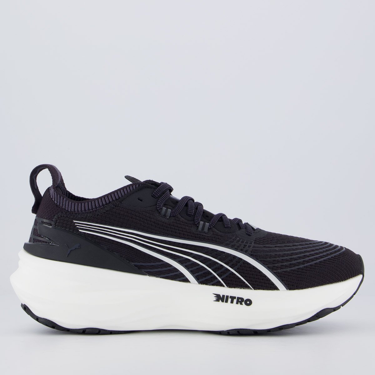 Tênis Puma Forever Run Nitro 2 Feminino Preto e Branco Preto 1