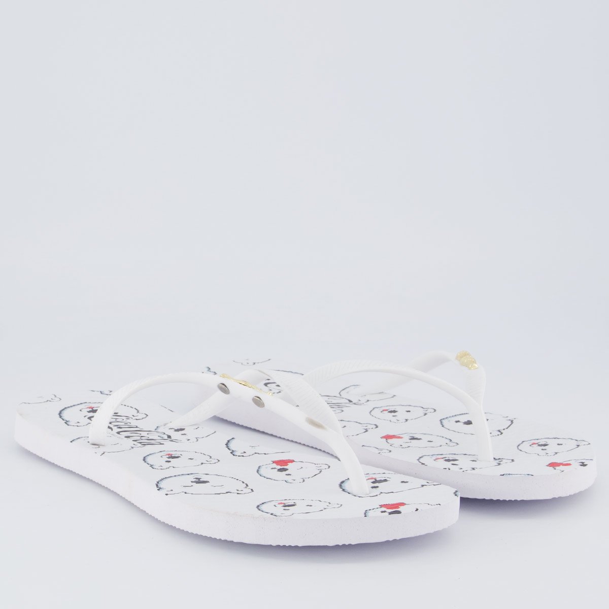 Chinelo Coca Cola Cool Bear Feminino Branco Branco 3