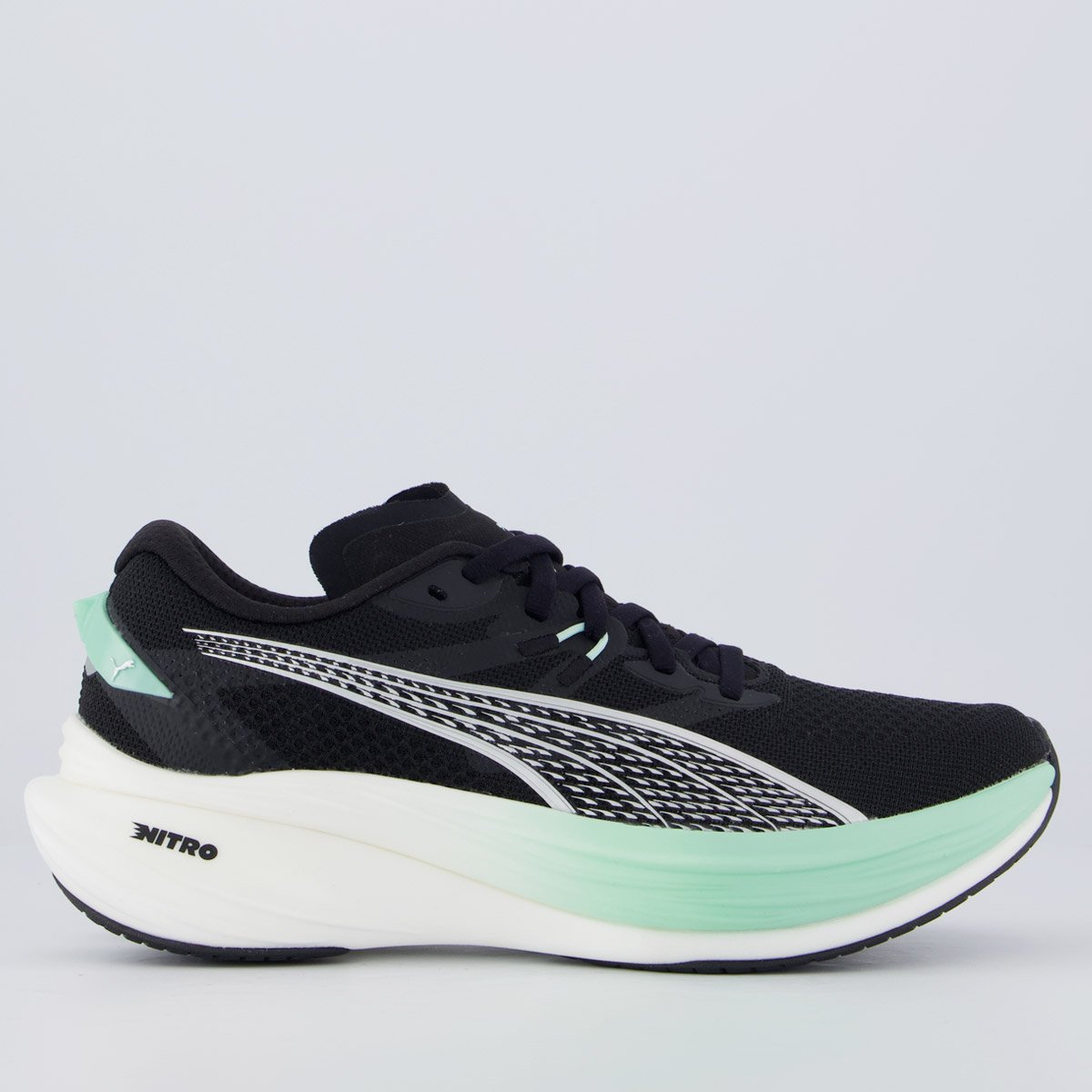 Tênis Puma Deviate Nitro 3 Wns Feminino Preto e Verde