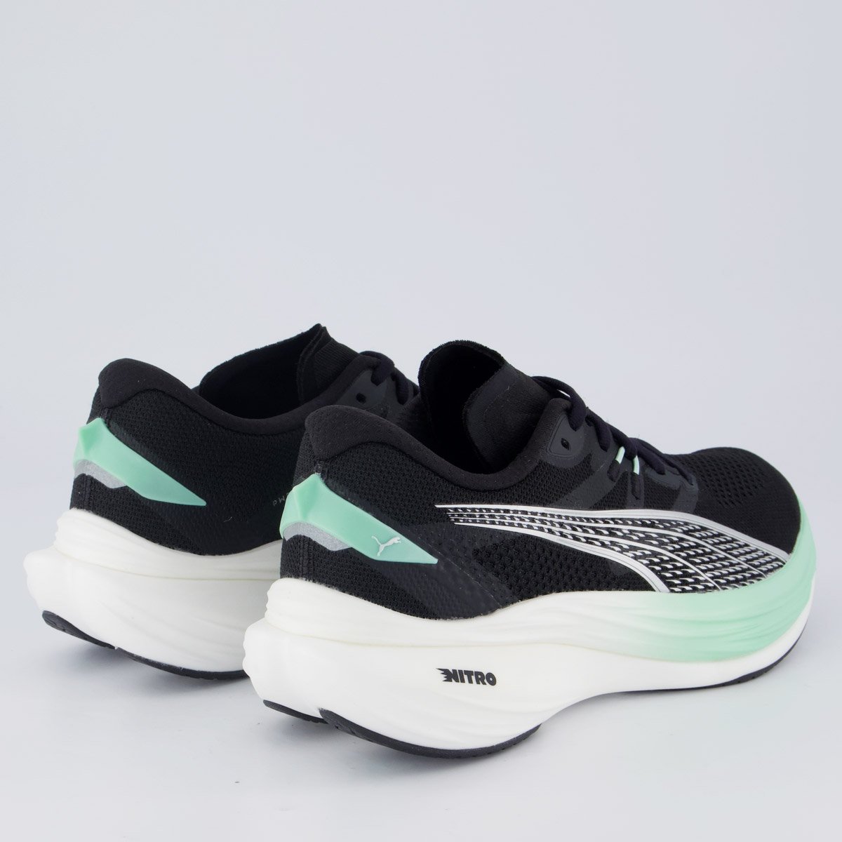 Tênis Puma Deviate Nitro 3 Wns Feminino Preto e Verde Preto 3