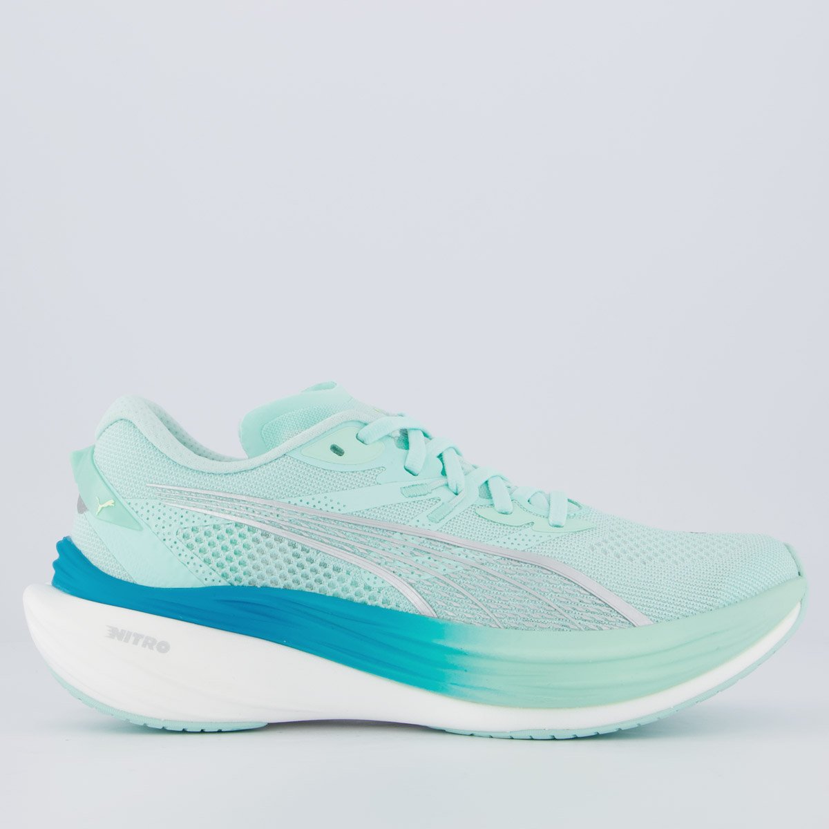 Tênis Puma Deviate Nitro 3 Wns Feminino Verde e Branco
